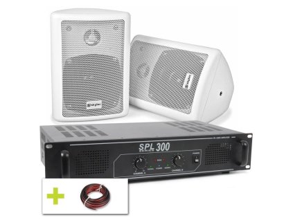 Skytec Domácí zvukový systém 150W Set reproduktorů a zesilovače, barva bílá