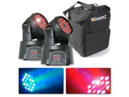 BeamZ Set 2 pohyblivých hlav MHL108MK3 s přepravním pouzdrem