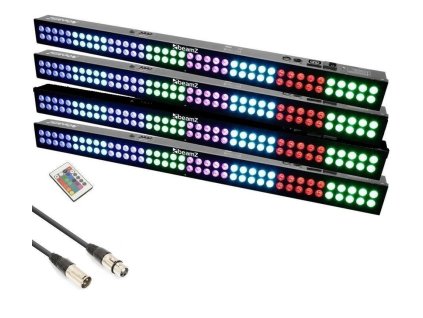 BeamZ LED Bar Set s 4x LCB803 RGB LED Bar a 3 DMX kabely