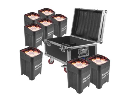 BeamZ BBP96 Uplighter Set 8x Uplight PAR v přepravním kufru FCC9