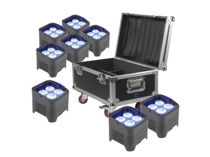 BeamZ BBP94 Uplighter Set 8x Uplight PAR v přepravním kufru FCC9