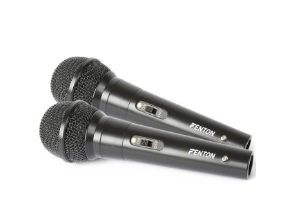 Fenton DM100 Set 2 černých mikrofonů pro karaoke nebo DJ's