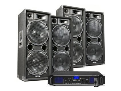 Max 4x MAX212 DJ Set reproboxů se zesilovačem s Bluetooth 5600W