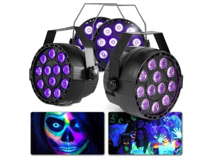 Max Blacklight Set 4ks UV LED PAR reflektorů