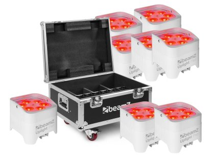 BeamZ BBP96SW Uplighter Set 8x Uplight PAR v přepravním kufru FCC9