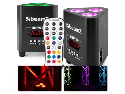 BeamZ BBP93 Set 2x Uplight PAR s dálkovým ovládáním