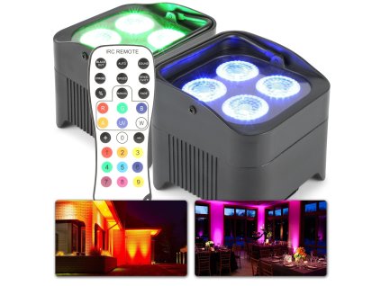 BeamZ BBP94 Set 2x Uplight PAR s dálkovým ovládáním