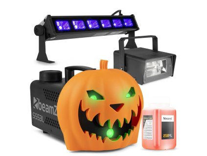 BeamZ S553L Halloween Edition Set s náplní 250ml, UV LED barem a stroboskopem