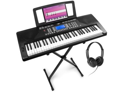 MAX Rhapsody61P Set keyboardu se stojanem a sluchátky