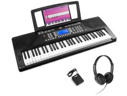 MAX Rhapsody61P Set keyboardu se sustain pedálem a sluchátky