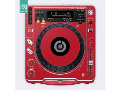 Doto Design Skin CDJ-800 MK2 FULL COLORS Aurora Red