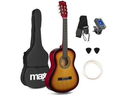 MAX SoloArt Junior 3/4 Classic guitar pack sunburst