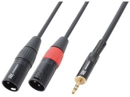 CX70-3 Kabel 2× XLR samec, 3,5 mm stereo jack, 3m