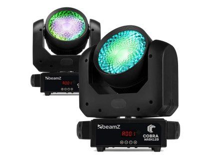 beamz cobra wash120 led moving head with led ring 2 pc