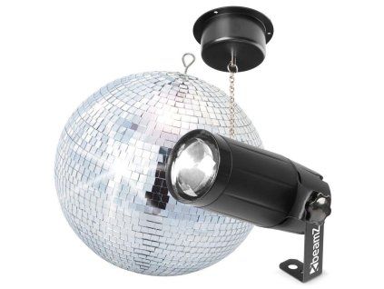 MB30 Set 30cm zrcadlové disco koule a LED reflektoru