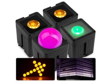 KUBE20BK Set 4ks LED Uplight reflektorů, voděodolný IP65, černý