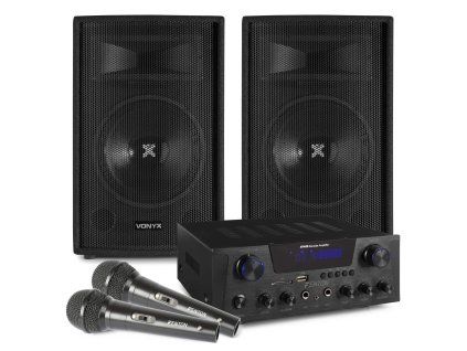 Just Sing Karaoke set s Bluetooth a 2ks mikrofonů, 500W