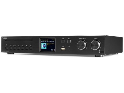 Audizio Brescia Internetové rádio s DAB+, CD přehrávačem a vestavěným zesilovačem, černé