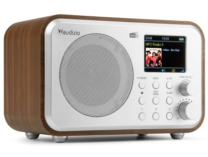 Audizio Milan přenosné rádio FM/DAB+ s baterií, stříbrné