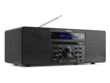 Audizio Prato mikrosystém s FM/DAB+, CD, USB a Bluetooth, černý