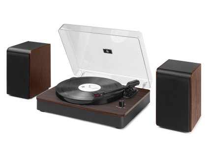 Audizio RP330D Gramofon HQ s Bluetooth a reproduktory, hnědý