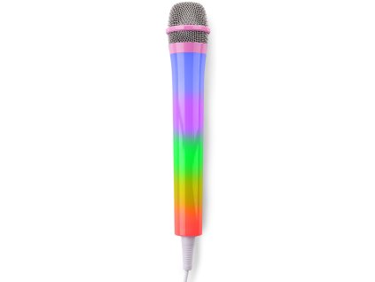 Fenton KMD55P Karaoke mikrofon s RGB osvětlením růžový