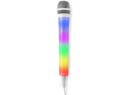 Fenton KMD55W Karaoke mikrofon s RGB osvětlením bílá