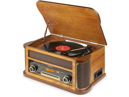 Fenton Memphis vintage gramofon, světlé dřevo