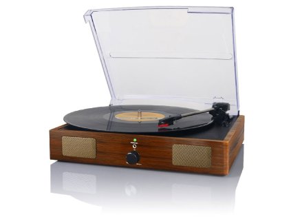 Fenton RP106W Retro gramofon s reproduktory, světlé dřevo