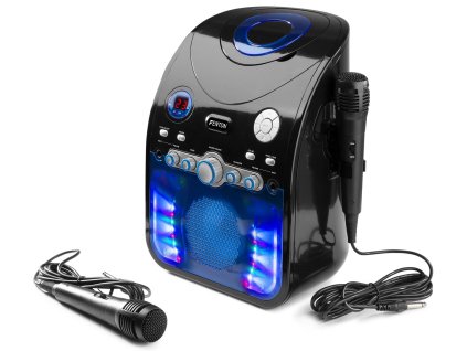 Fenton SBS20B Karaoke systém s přehrávačem CD, bluetooth a mikrofony, černá barva