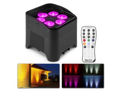 BeamZ BBP96S Battery Uplight Par 6X12W WDMX