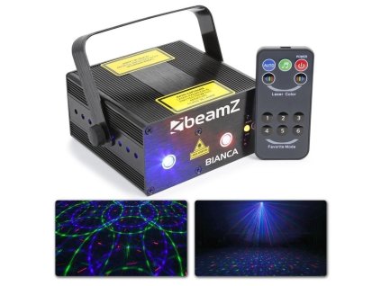 BeamZ Bianca Dvojitý laser 330MW RGB Gobo IRC
