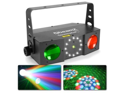 Beamz Terminator IV LED Double Moon s laserem a stroboskopem