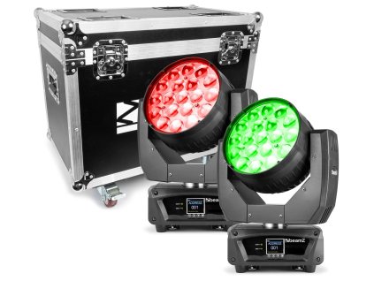 BeamZ Pro MHL1912 Otočná hlava Wash Zoom 2ks v přepravním kufru
