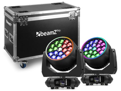 BeamZ Pro MHL1940 LED Otočná hlava Zoom 19x40W 2 ks s Flightcase