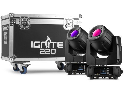 BeamZ Professional IGNITE220 LED Spot Moving Head 2ks v Přepravním kufříku