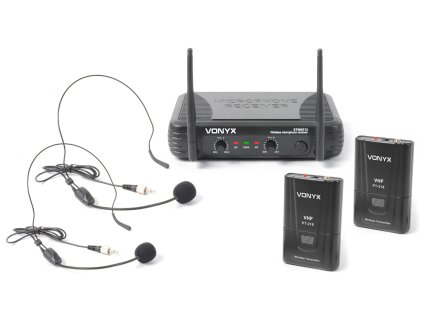Vonyx STWM712H 2kanálový VHF Bezdrátový náhlavní mikrofonní systém