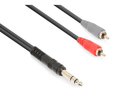Vonyx CX328-3 kabel 6,3 mm stereo jack (M) - 2x RCA (M) 3m