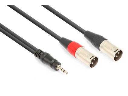 Vonyx CX322-1 kabel 2x XLR (M) - 3.5mm jack stereo (M) 1,5m