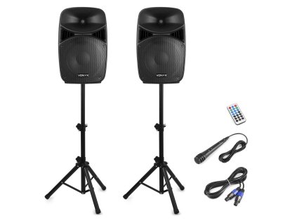 Vonyx VPS152A Plug & Play 1000W Speaker SET With Stands