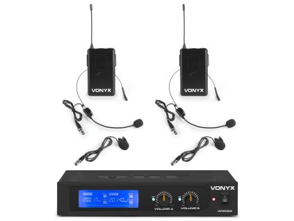 Vonyx WM522B Micro VHF 2CH 2BP+headset