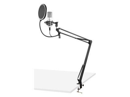 Vonyx CMS300S set studiového USB mikrofonu, stříbrný
