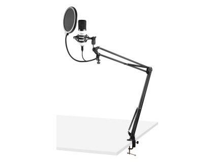 Vonyx CMS300W set studiového USB mikrofonu, bílý