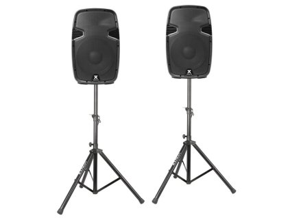 Vonyx SPJ-1200A 12" 1200W Set aktivních reproboxů se stojany