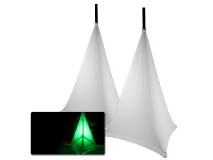 Vonyx Set reproduktorových stojanů s bílými kryty 120cm