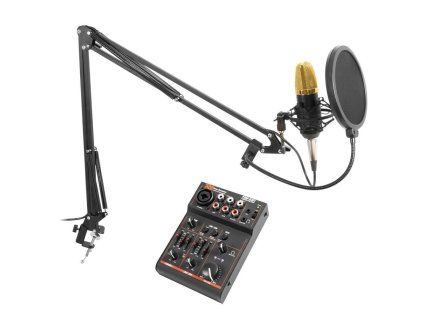 Vonyx CMS400B Set studiového mikrofonu s ramenem a mixpultem s USB