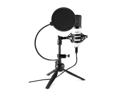 Vonyx CM300W Set studiového USB mikrofonu s popfiltrem