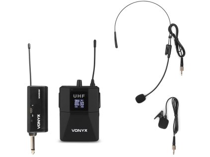 Vonyx WM55B Wireless bodypack microphone Plug-and-Play set UHF