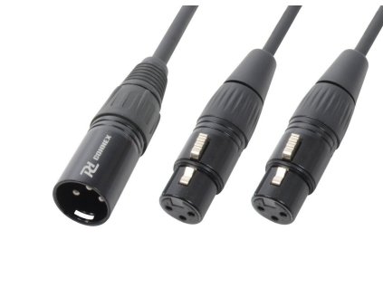 Power Dynamics CX142 kabel Y-splitter 1x XLR (M) - 2x XLR (F) 0,5m