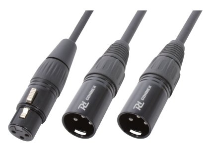 Power Dynamics CX140 kabel Y-splitter 2x XLR (M) - 1x XLR (F) 0,5m